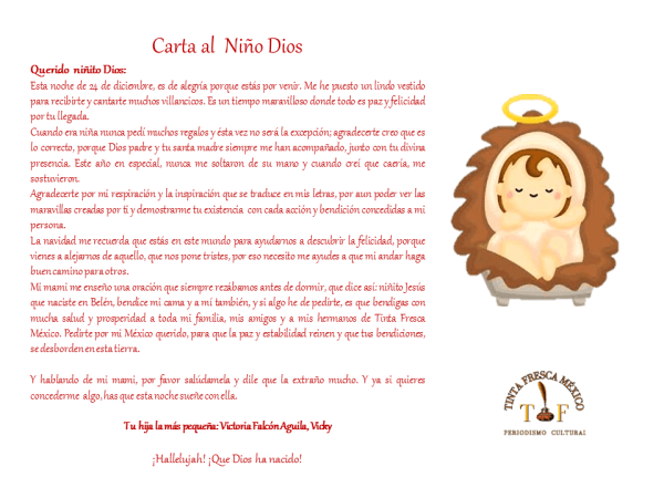 Cartita al Niño&nbsp;Dios